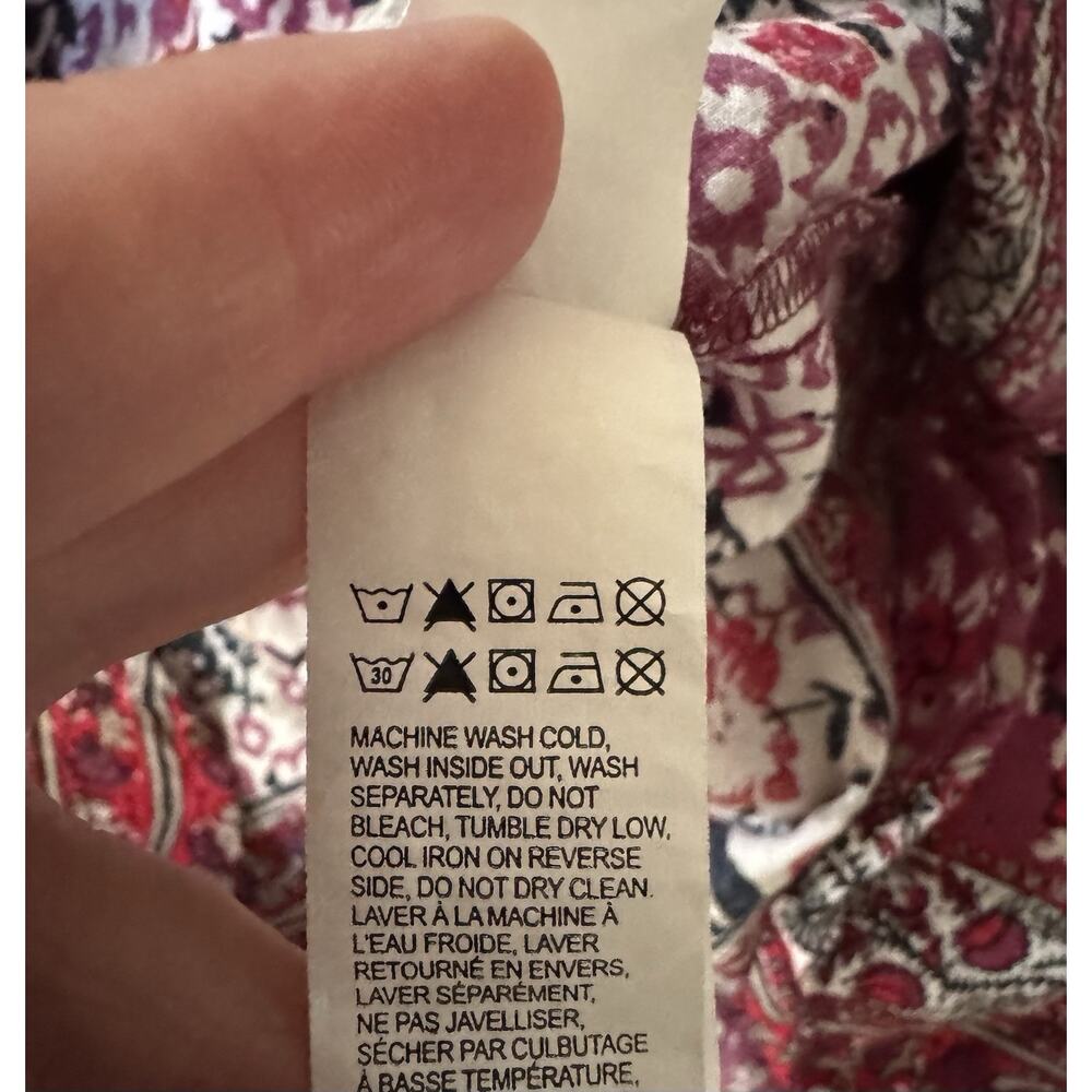 Lucky Brand Peasant Cottagecore Prairie Floral Oversized Boho Tunic Top 1X - Picture 11 of 11